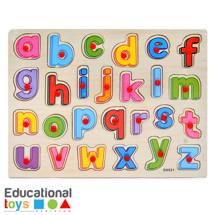 Small Alphabet abc Wooden Peg Puzzle