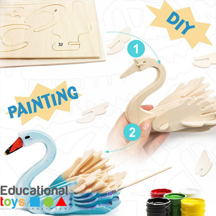 3d-swan-painting-wooden-puzzle-1