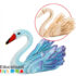 3d swan painting wooden puzzle 3