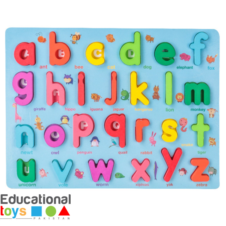 Chunky Small ABC Wooden Puzzle – Blue