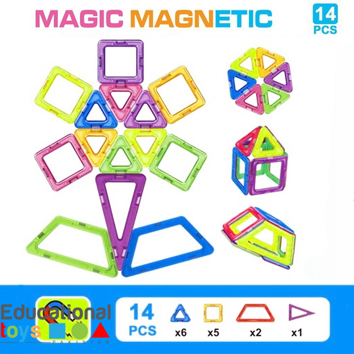 Magnetic Tiles (14 Pcs)
