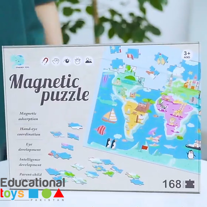 Magnetic Puzzle World Map – 168 pieces