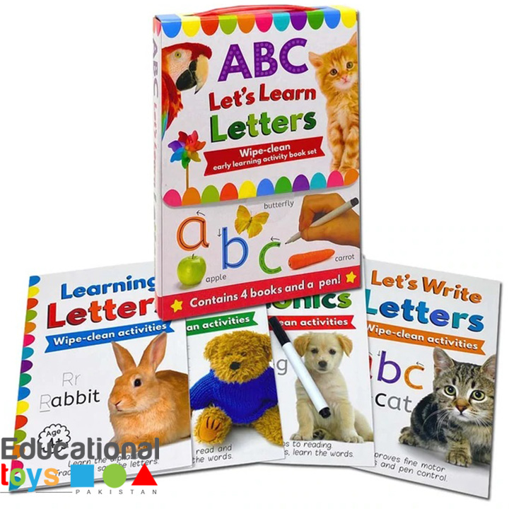 ABC Let’s Learn Letters Wipe n Clean Set (4 Books)