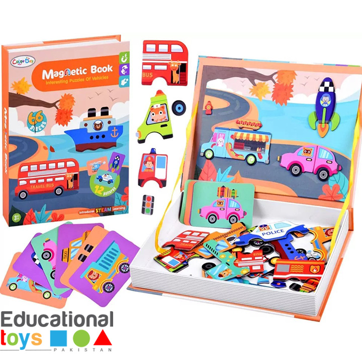 Magnetic Puzzle Book – Vehicles