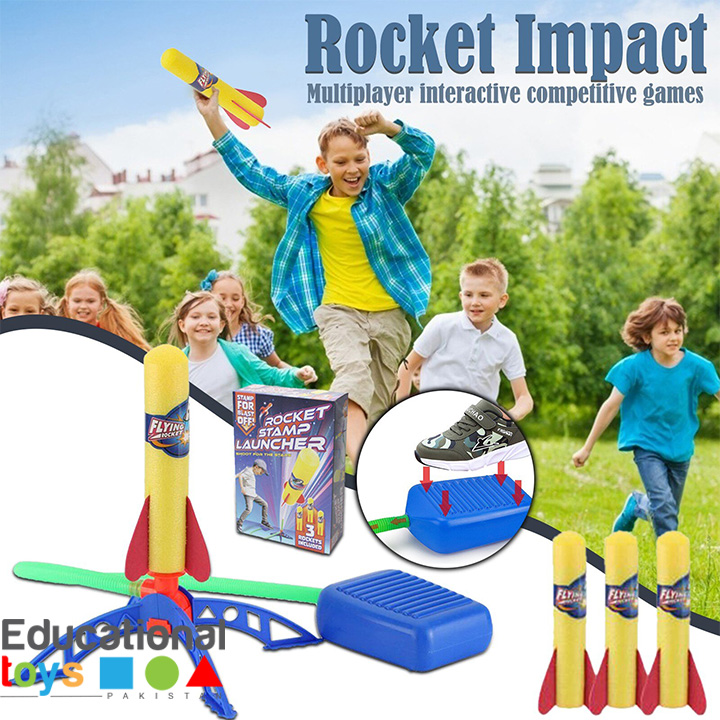 Toy Rocket Launcher for Kids – 6 Rockets