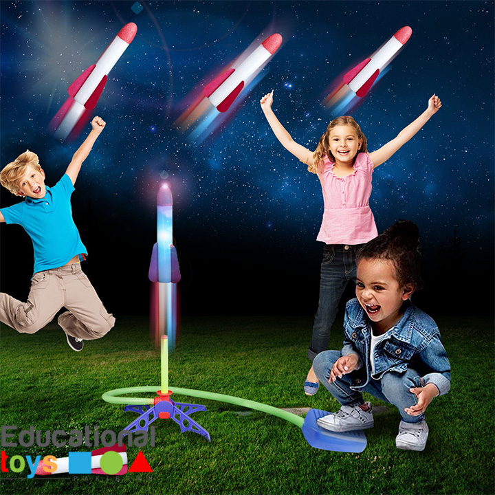 Toy Rocket Launcher for Kids -3 Luminous Rockets