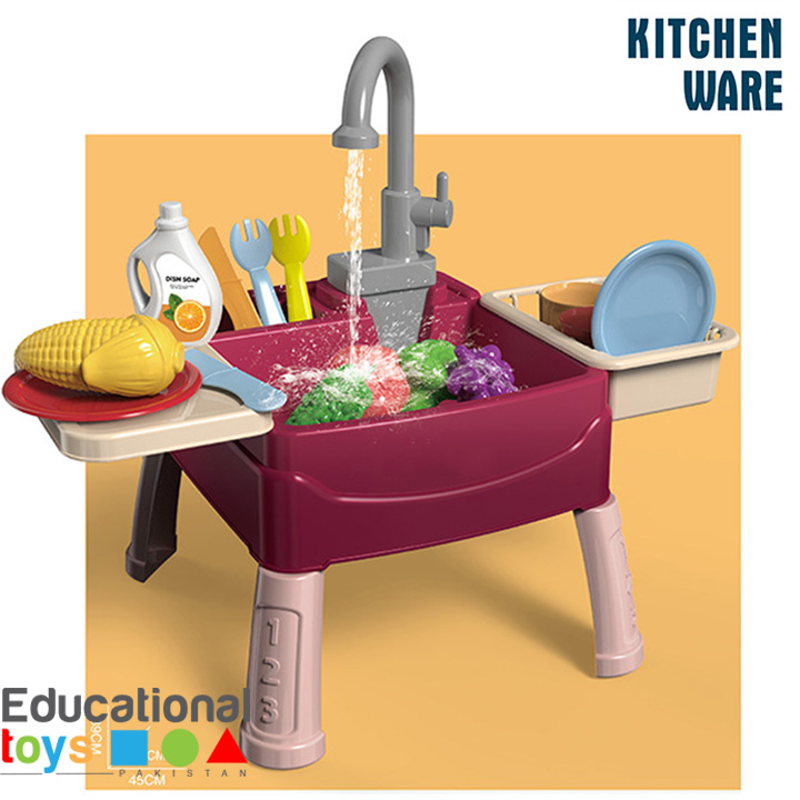Fun Kitchen Play Sink for Kids (Battery Operated)