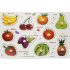wooden fruit puzzle printed board