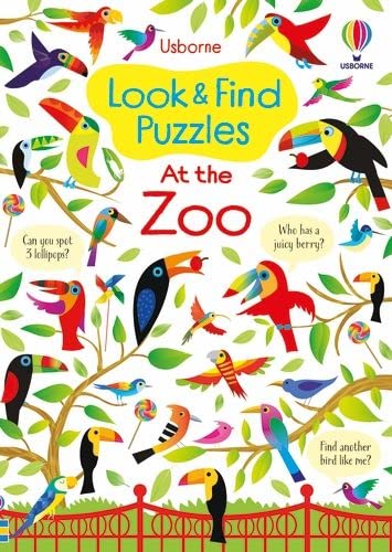 Usborne Look and Find Puzzles : At the Zoo – Paperback