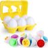 Shape and Colour Matching Eggs - Set of 6 - Sorting activity