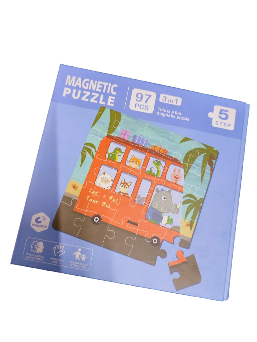 3 in 1 Magnetic Jigsaw Puzzle (97 Pcs)