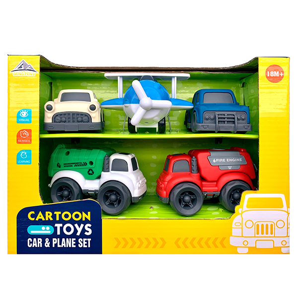 Car and Plane Toy Set (5 pcs)