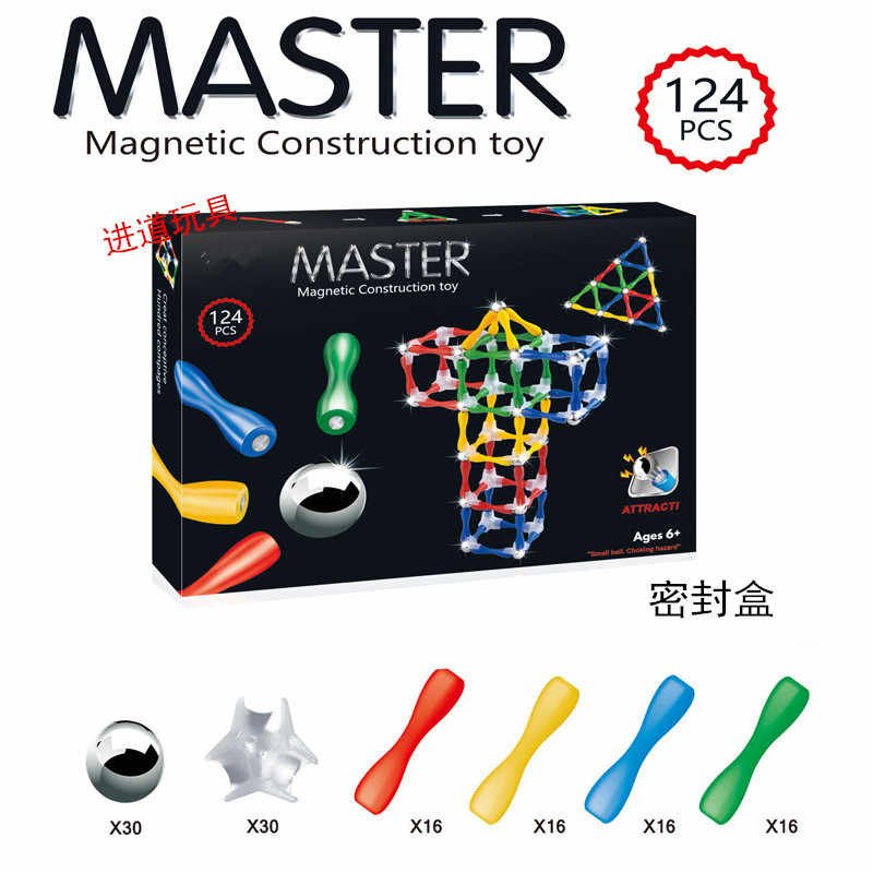 Magnetic Construction Toy – 124 pcs